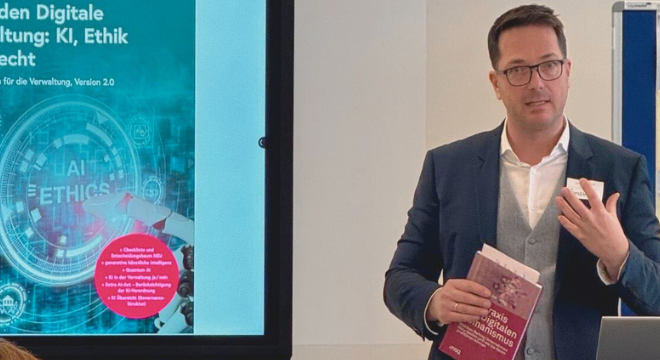 Digitalisierungsexperte Martin Gießwein beim Vortrag